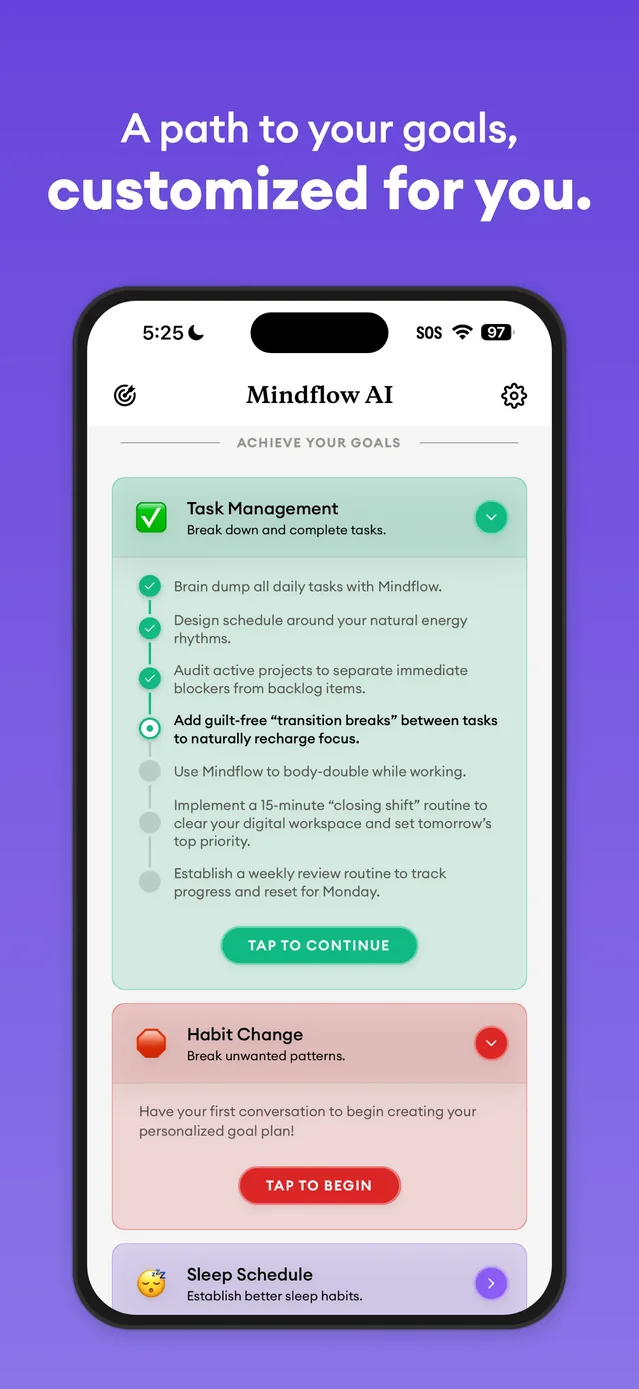 Mindflow AI: Overcome ADHD App Store screenshot 2