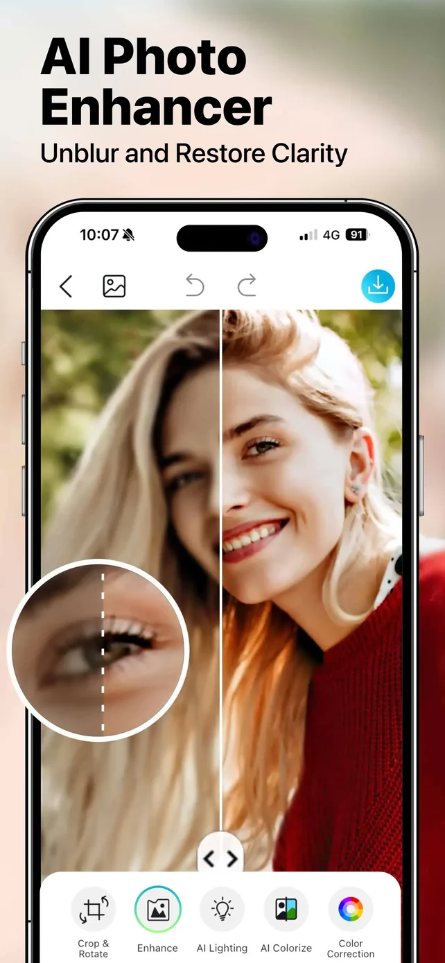 YouCam Enhance: AI Photo&Video App Store screenshot 1