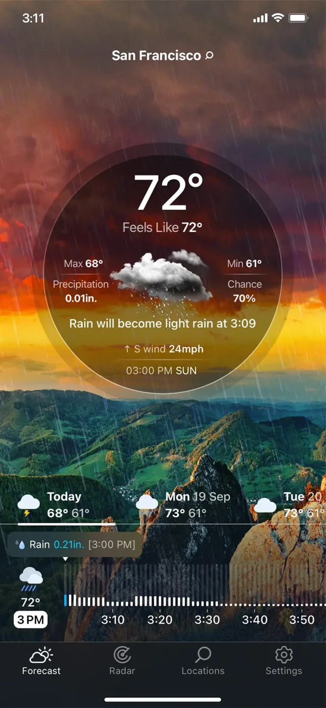Weather Live° - Local Forecast App Store screenshot 1