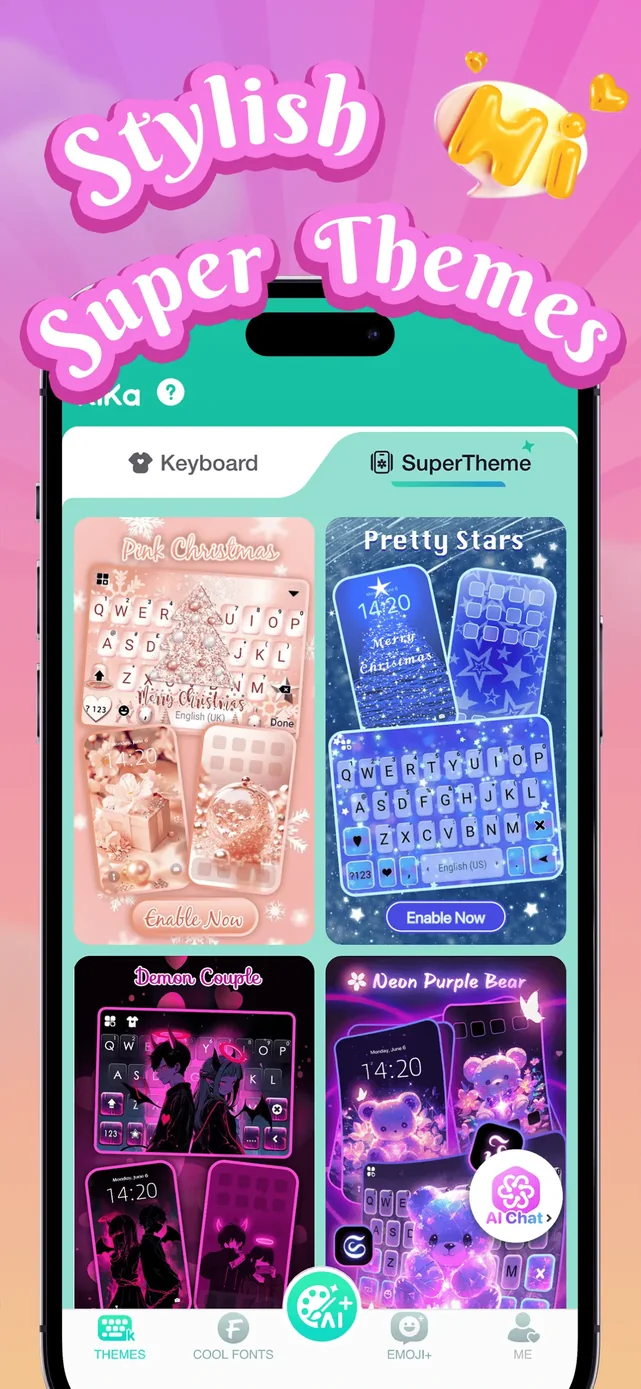 Kika Keyboard: Custom Themes App Store screenshot 1