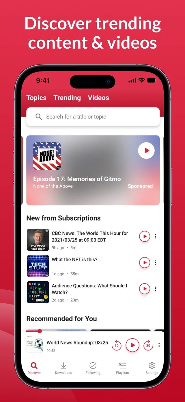 Player FM — Podcast App App Store screenshot 4