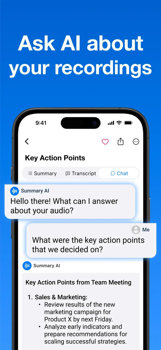 Summary - AI Note Taker App Store screenshot 4