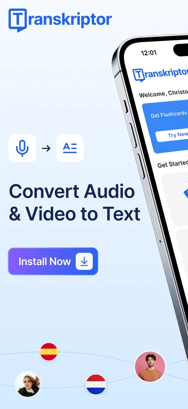 Transkriptor - Speech to Text App Store screenshot 1