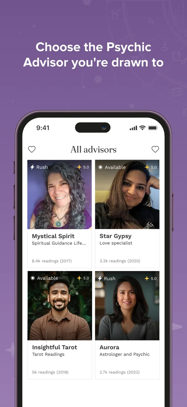 Purple Ocean Psychic Reading App Store screenshot 3