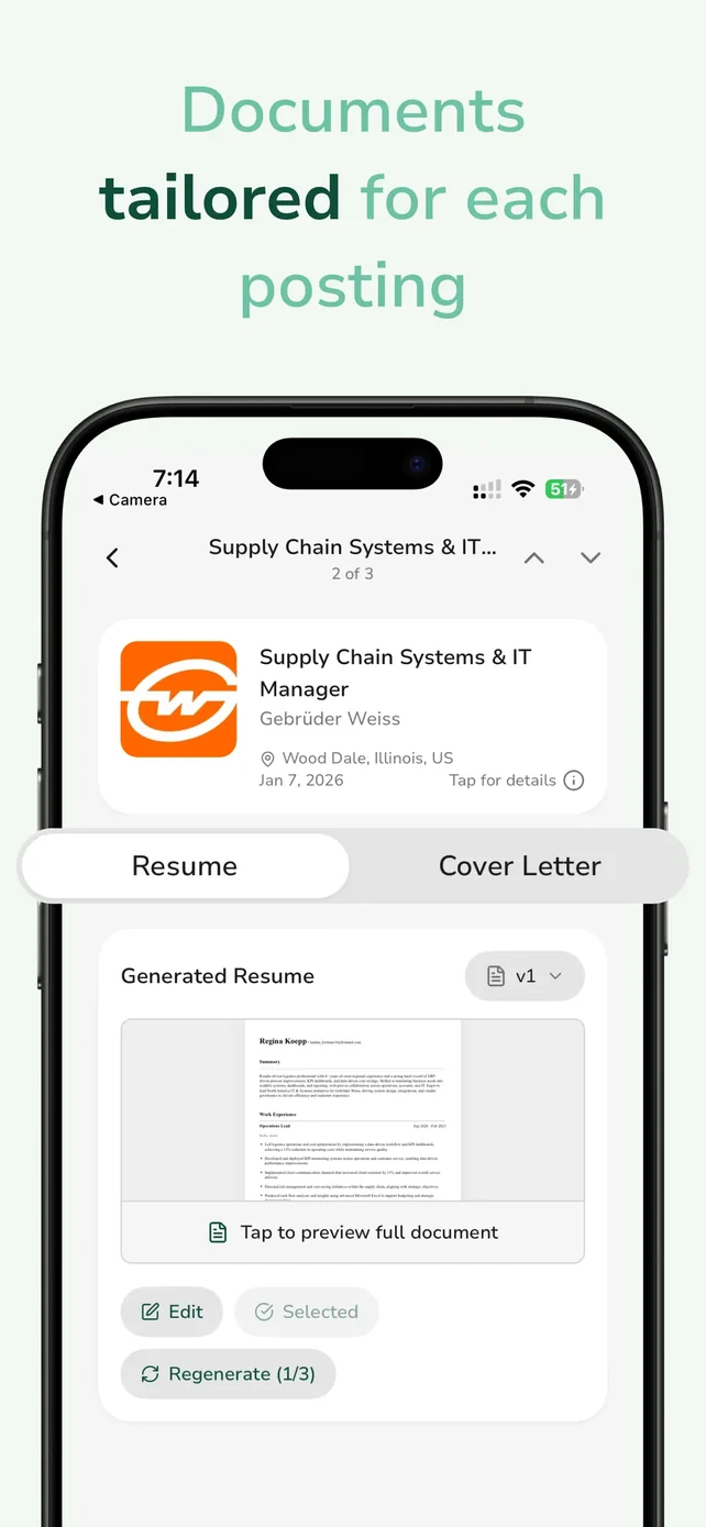 Sprout - AI Job Search App Store screenshot 4