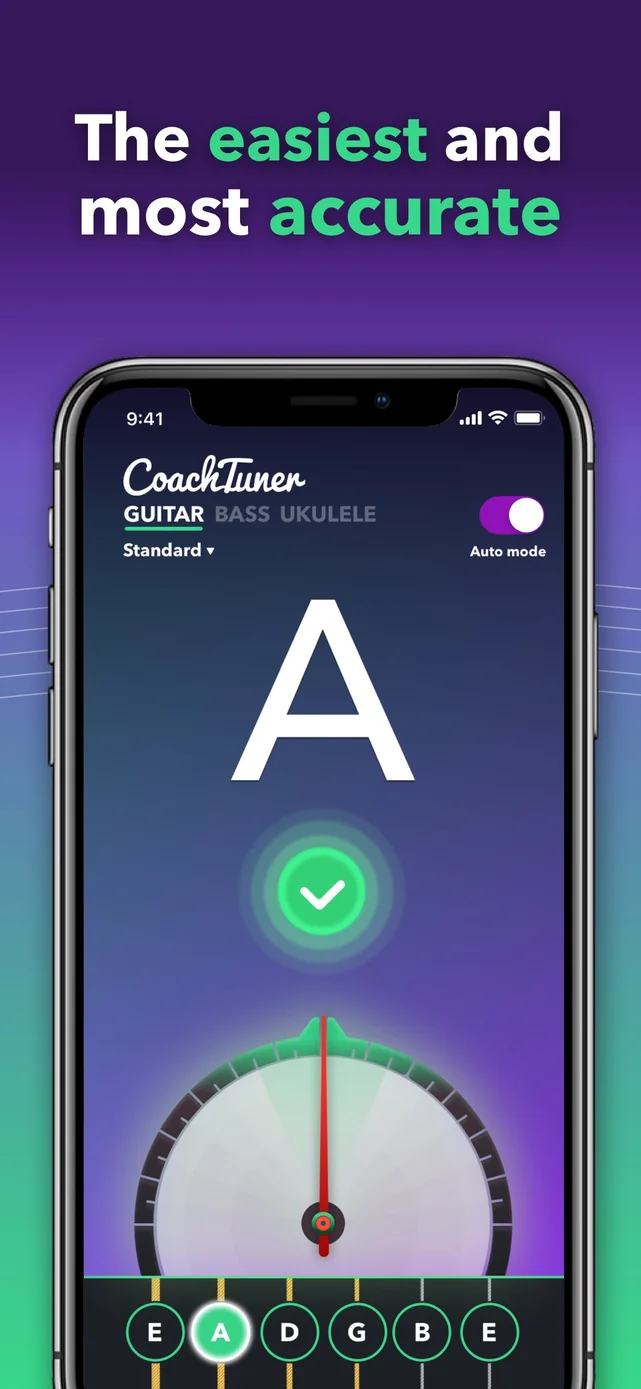Guitar Tuner Easy tune chords App Store screenshot 1