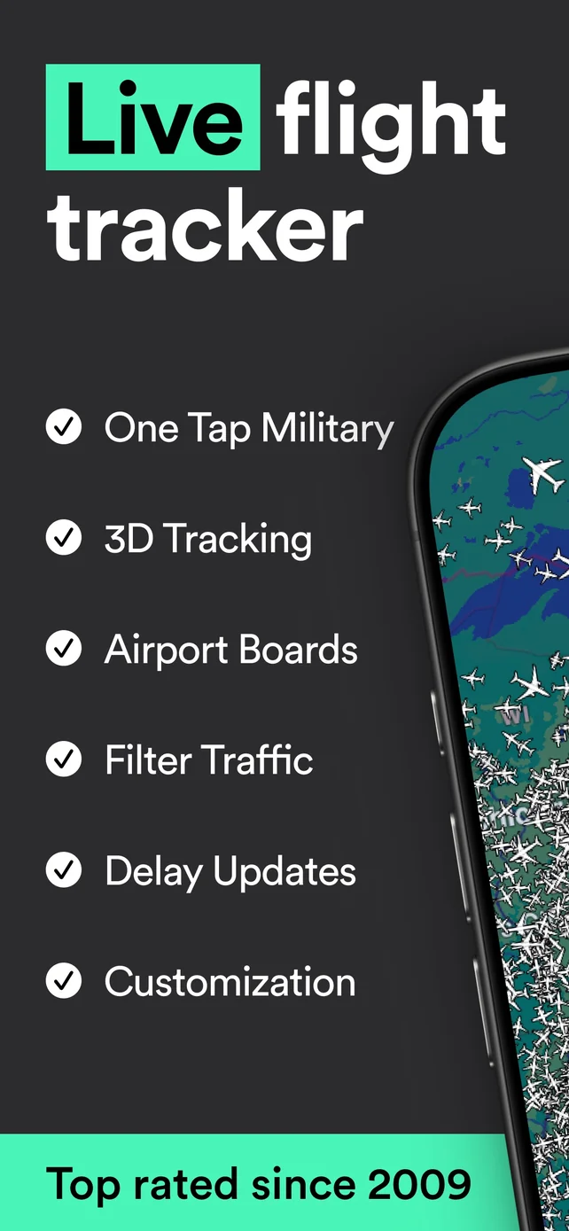 Plane Finder ⁃ Flight Tracker App Store screenshot 1