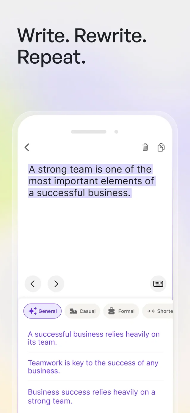 Wordtune: AI Writing Keyboard App Store screenshot 2