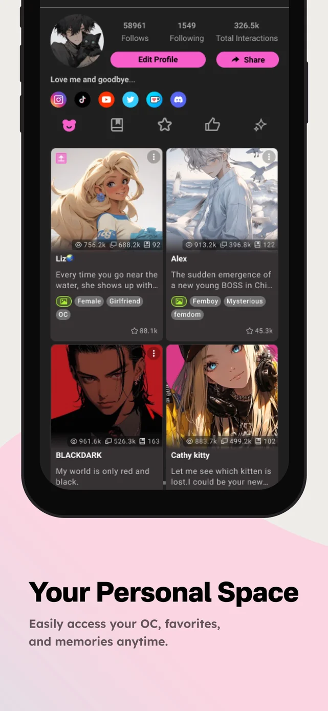 Crushon AI: AI Friend Chat App Store screenshot 1