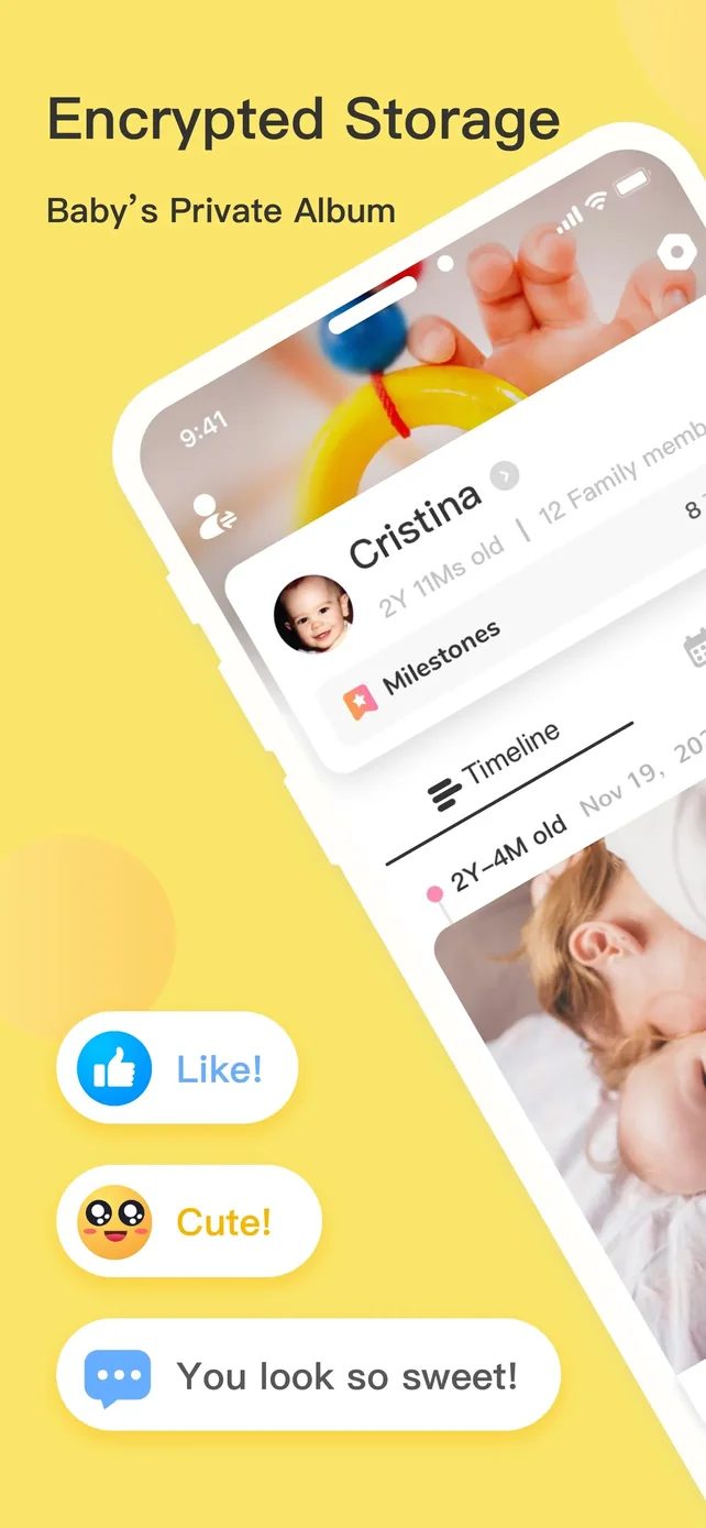 Bebememo - Smart Baby Journal App Store screenshot 1
