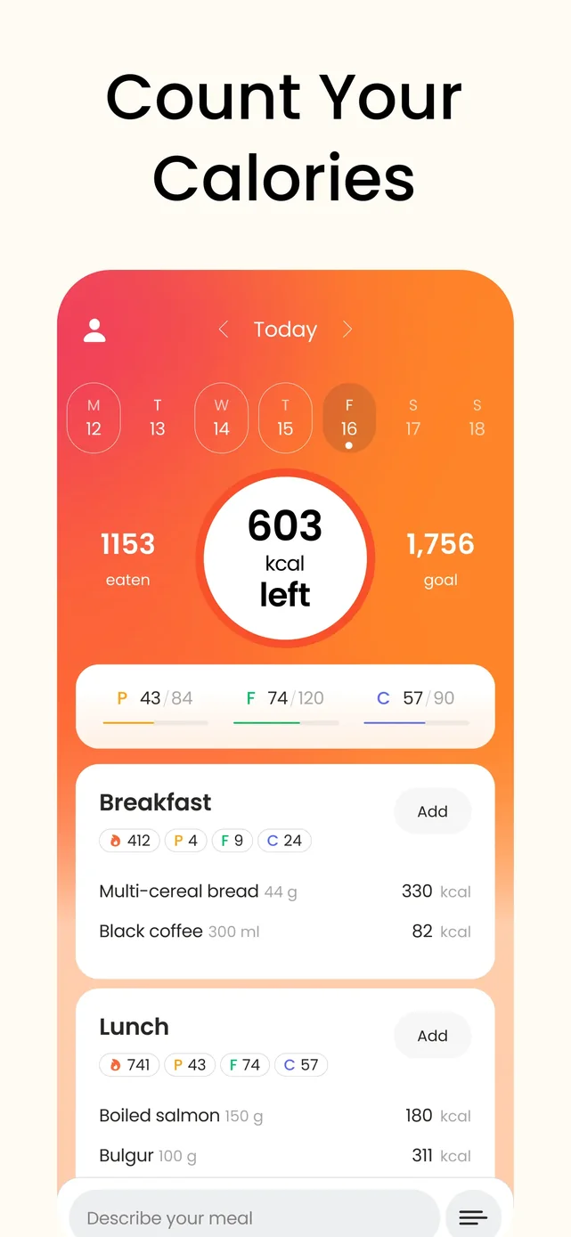 Calorie Counter by Numify App Store screenshot 1