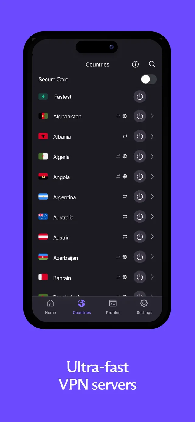 Proton VPN: Fast & Secure App Store screenshot 3