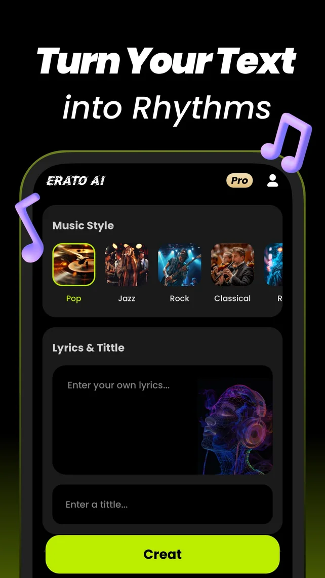 Erato : AI Song Generator App Store screenshot 3