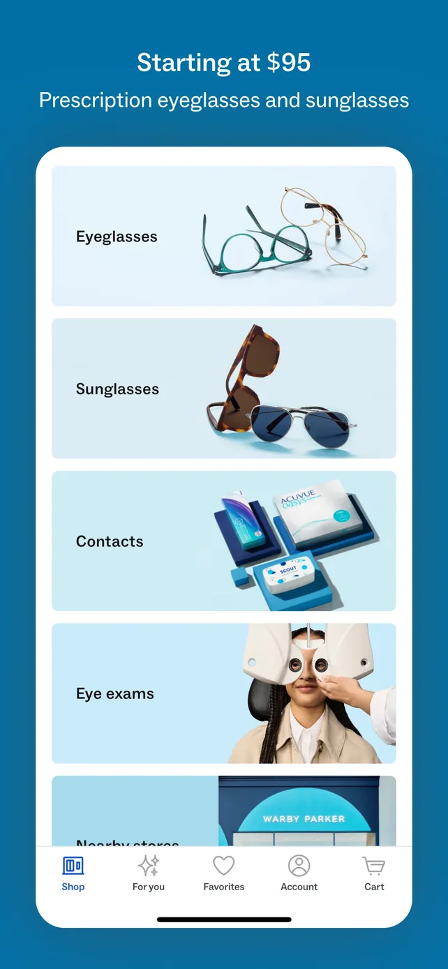 Warby Parker App Store screenshot 3