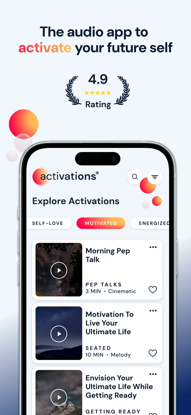 Activations: Daily Motivation App Store screenshot 1