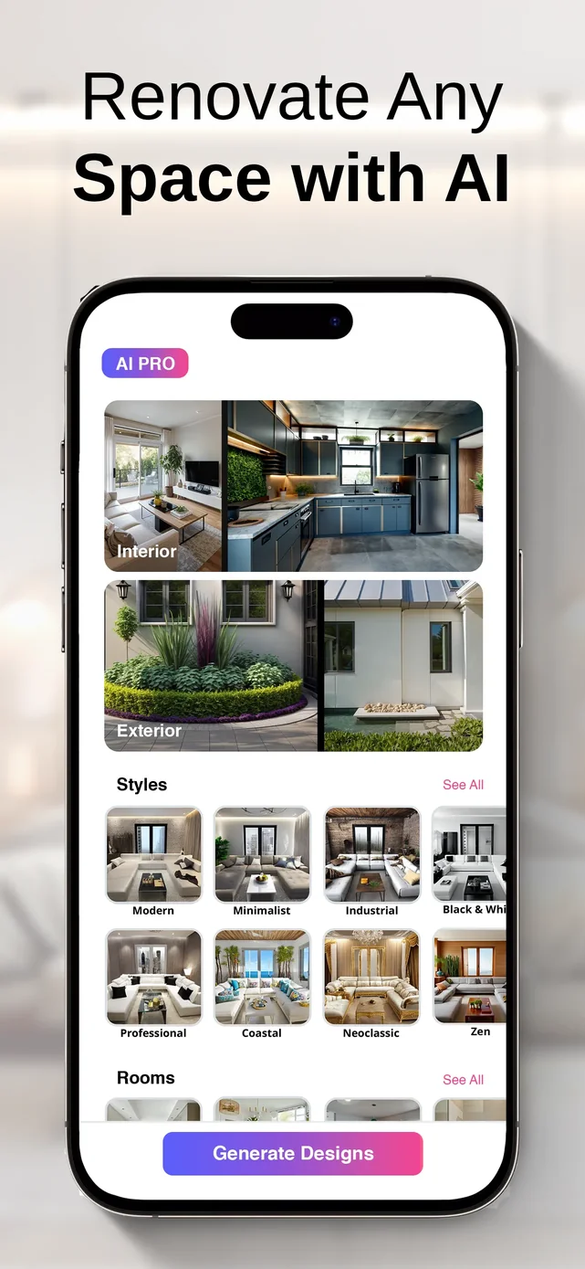 RoomGPT : AI Interior Design App Store screenshot 2