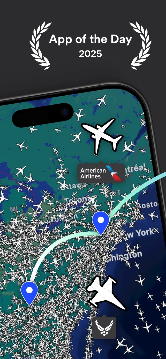 Plane Finder ⁃ Flight Tracker App Store screenshot 2