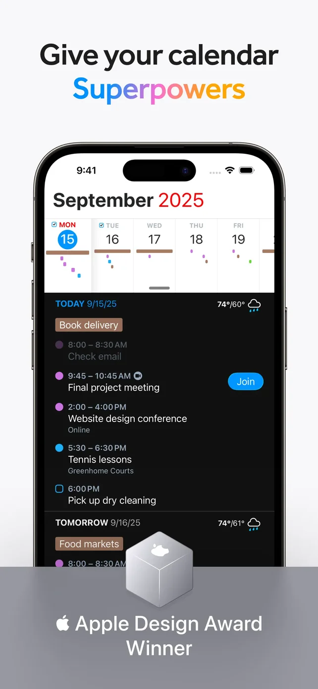 Fantastical Calendar App Store screenshot 1