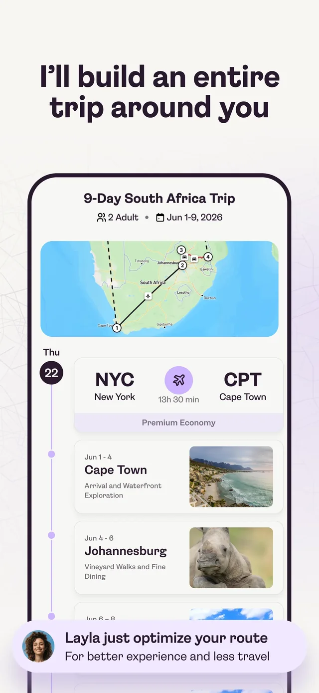 Layla – AI Trip Planner App Store screenshot 2