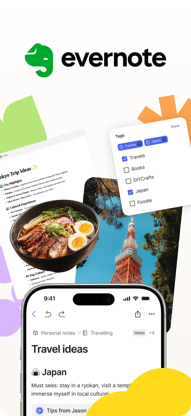 Evernote: AI Notes & Notebook App Store screenshot 1
