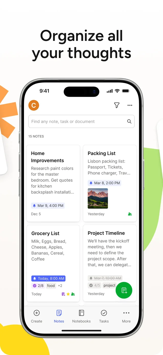 Evernote: AI Notes & Notebook App Store screenshot 2
