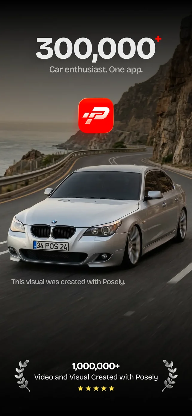 Posely: AI Car Photo & Video App Store screenshot 1