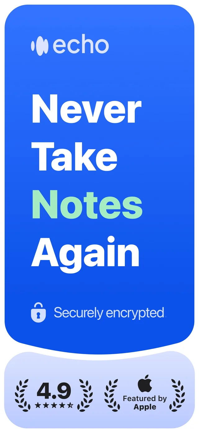 Echo – AI Meeting Note Taker App Store screenshot 1