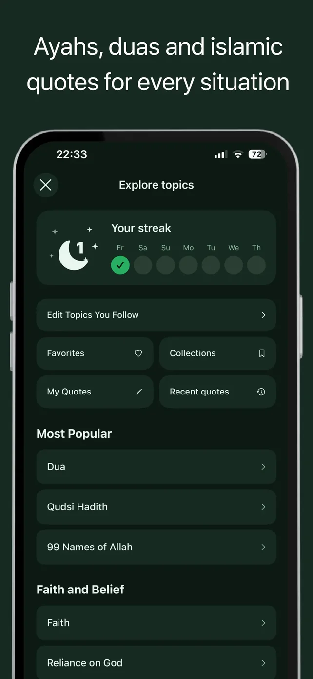 Quran Widgets: Verses & Duas App Store screenshot 4