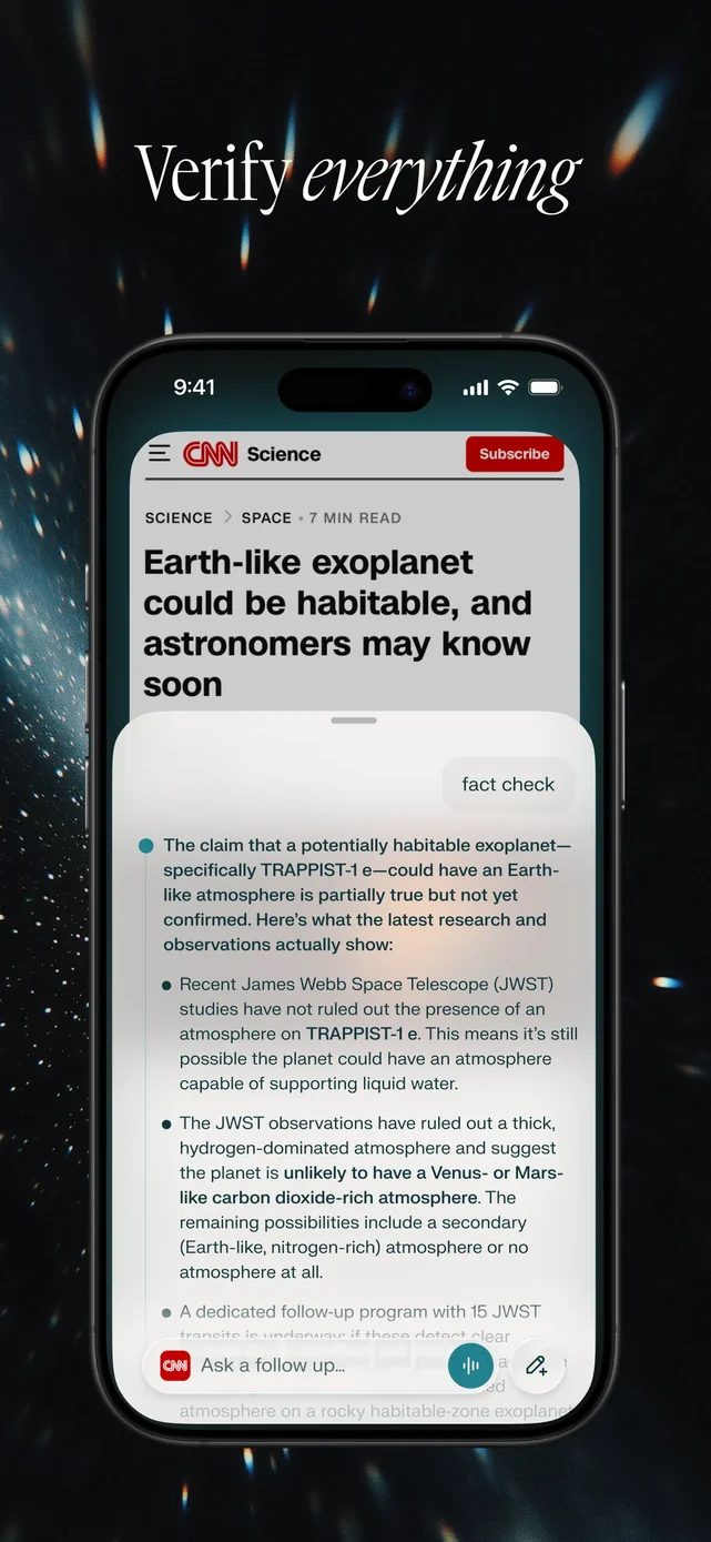 Comet - AI Browser & Assistant App Store screenshot 3