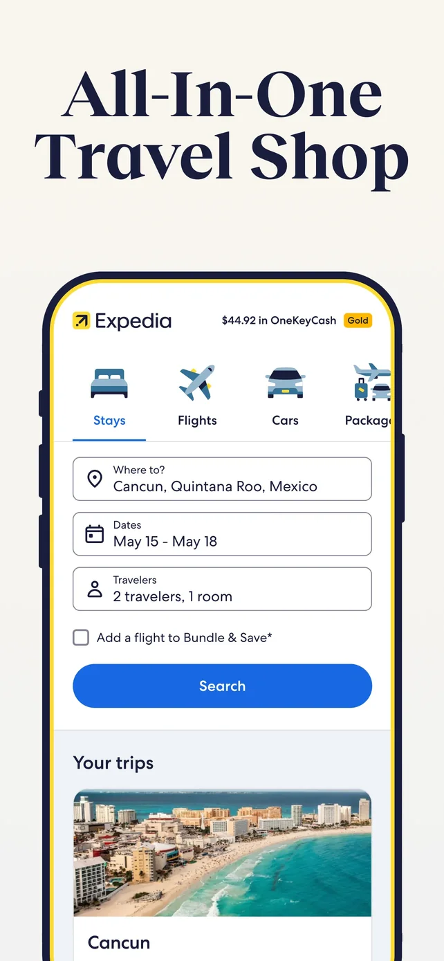 Expedia: Hotels, Flights, Cars App Store screenshot 1