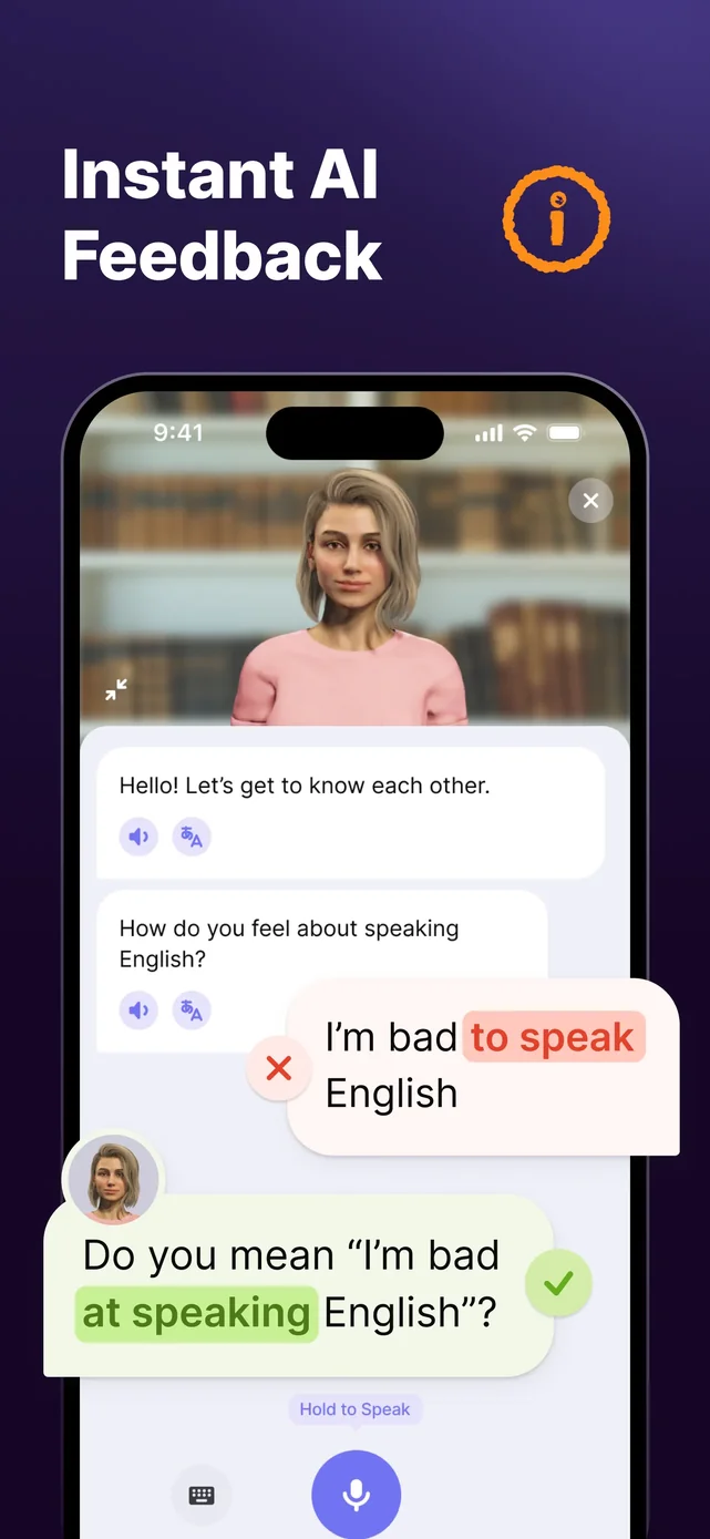 JustSpeak – AI English Tutor App Store screenshot 3