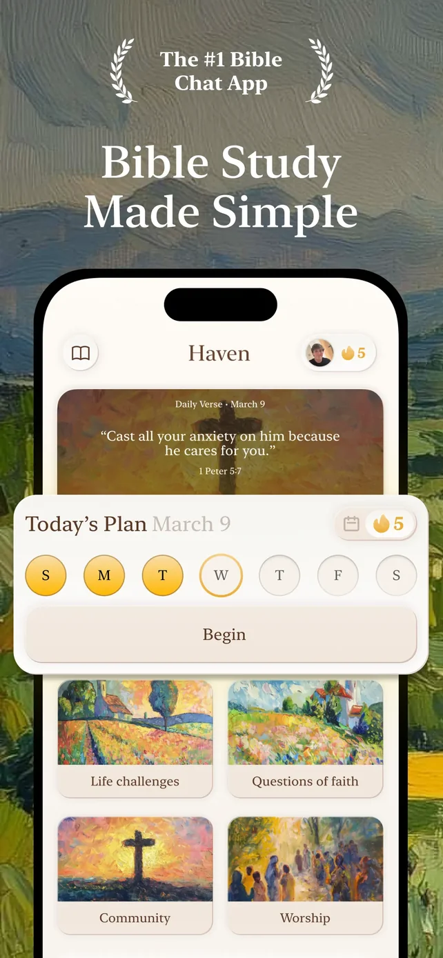 Haven - Bible Chat App Store screenshot 1