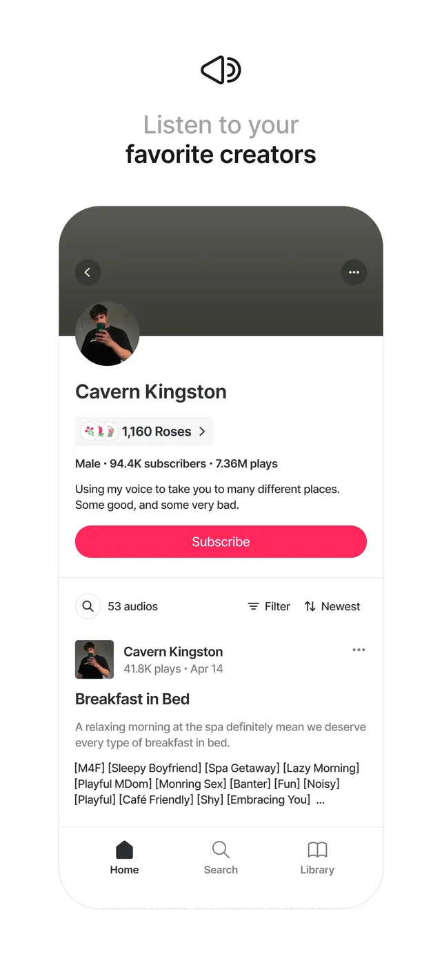 Quinn - Audio Stories App Store screenshot 3