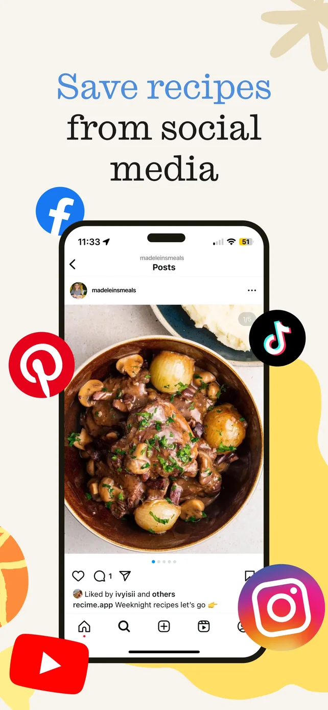 ReciMe: Recipes & Meal Planner App Store screenshot 2