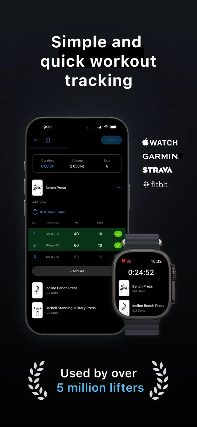 Lyfta: Gym Workout Tracker Log App Store screenshot 1