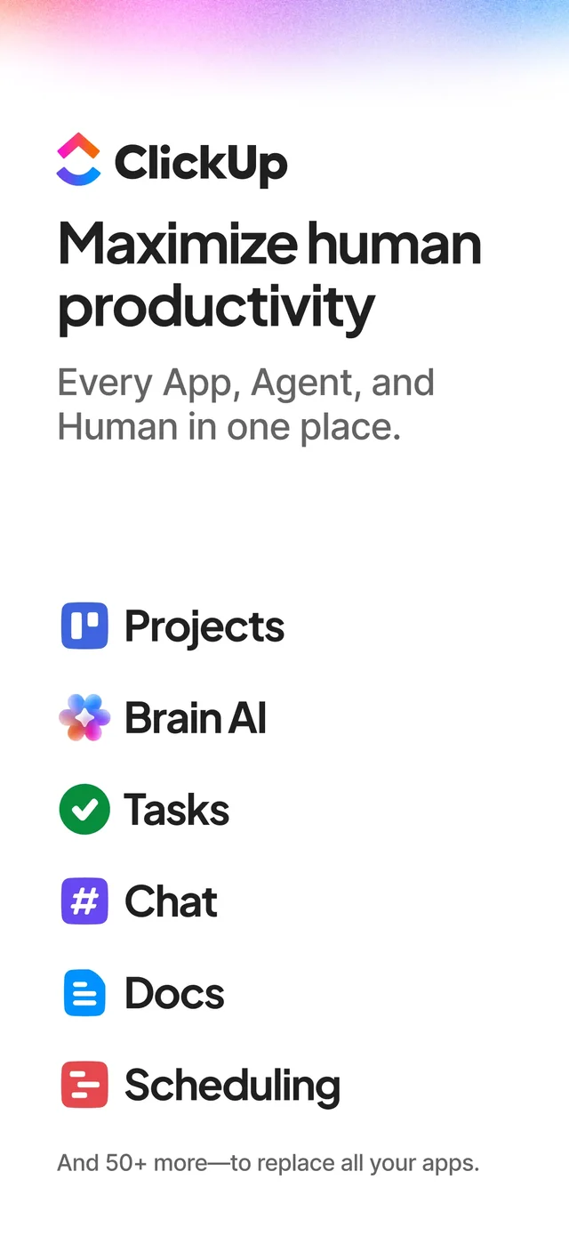 ClickUp: Tasks, Chat, Docs, AI App Store screenshot 1