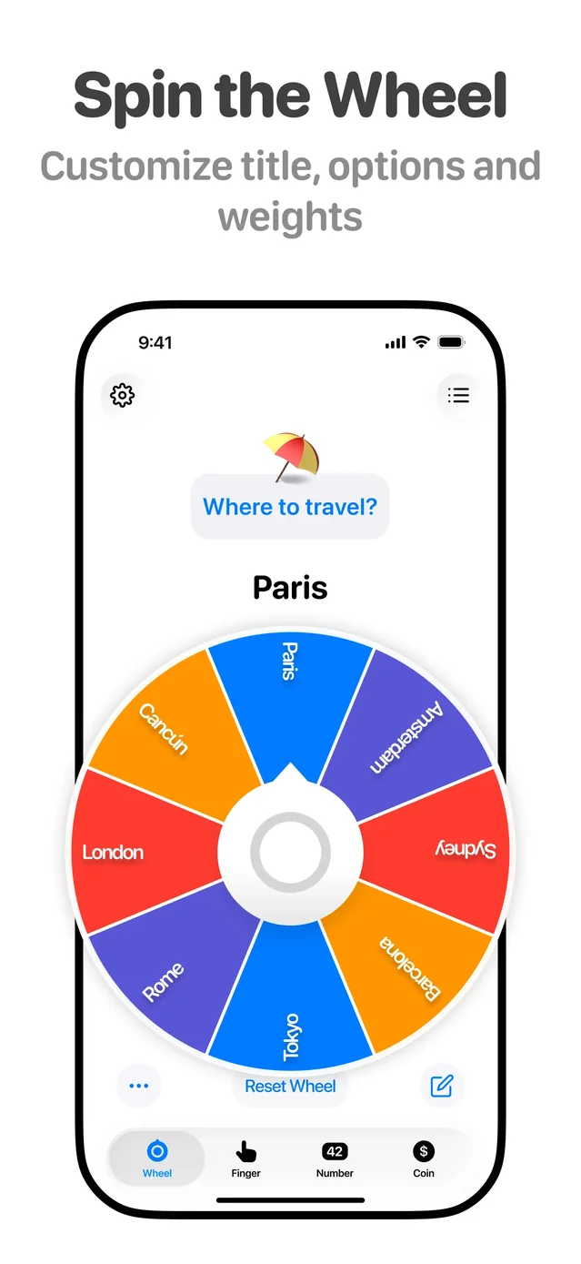 Tiny Decisions: Spin Wheel App Store screenshot 1