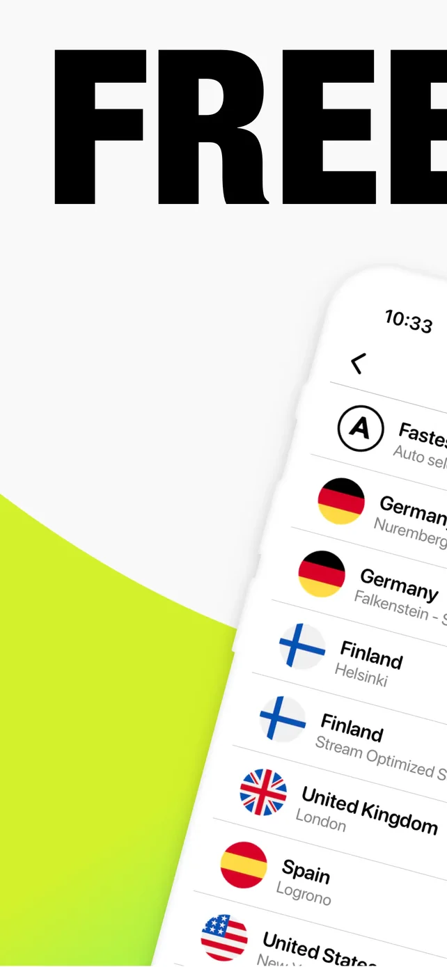 Free VPN - Fast & Secure Proxy App Store screenshot 1