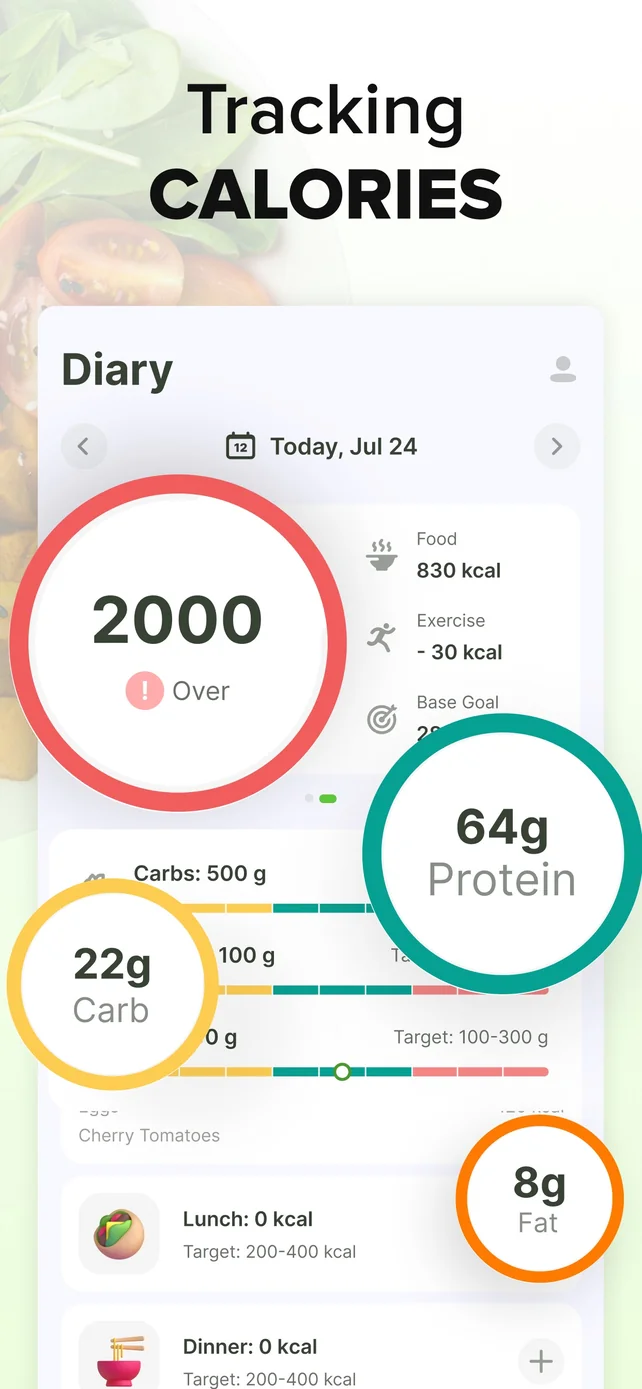 ‎Calorie Counter: Food Tracker App Store screenshot 1