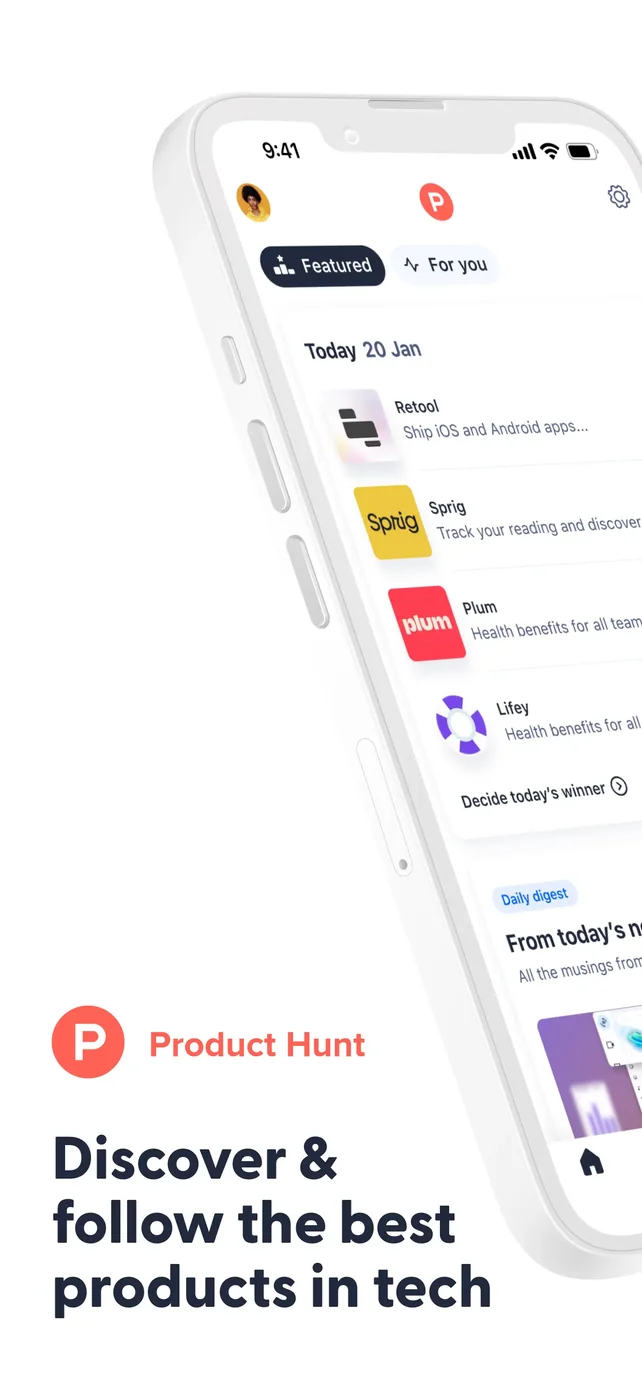 Product Hunt App Store screenshot 1