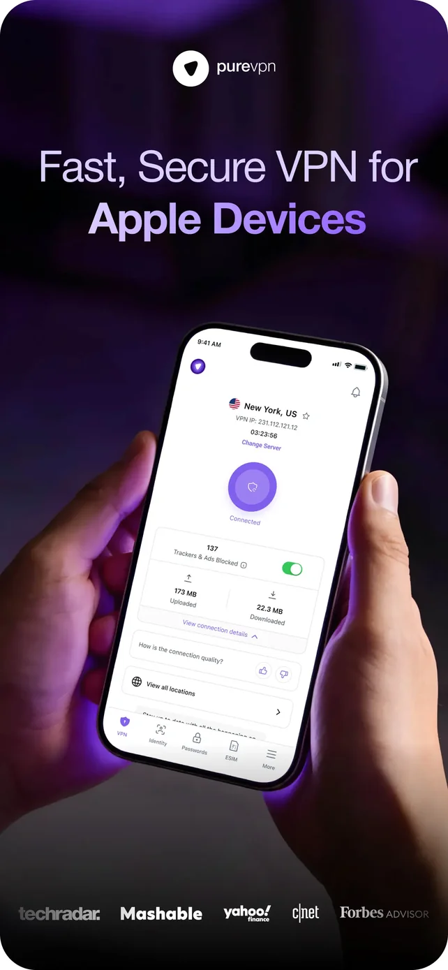 PureVPN: Fast VPN & Secure VPN App Store screenshot 1