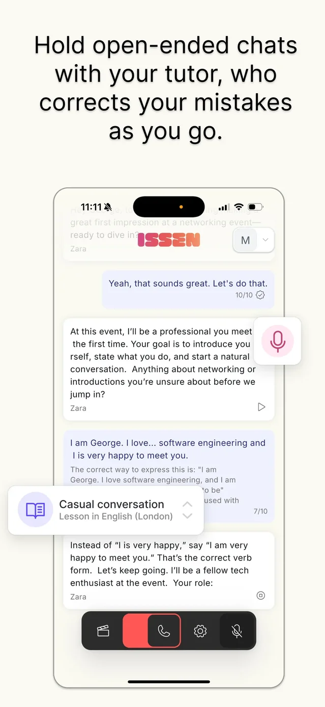 ISSEN - Voice Tutor App Store screenshot 3