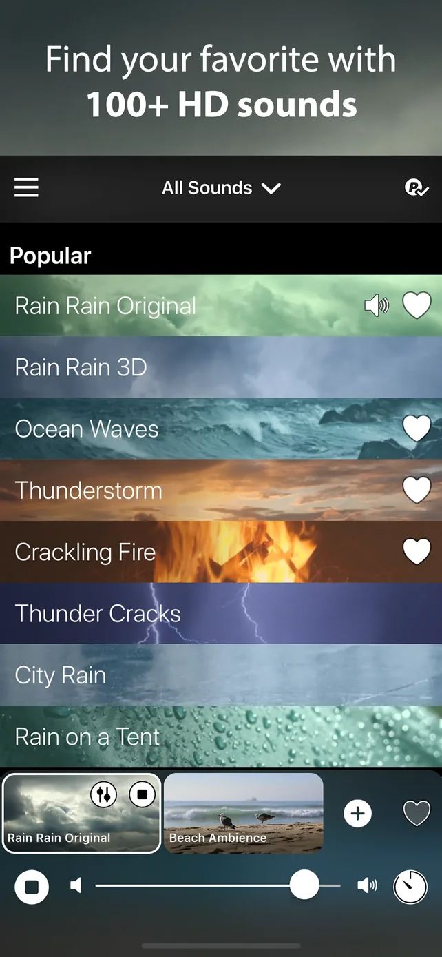 Rain Rain Sleep Sounds App Store screenshot 1