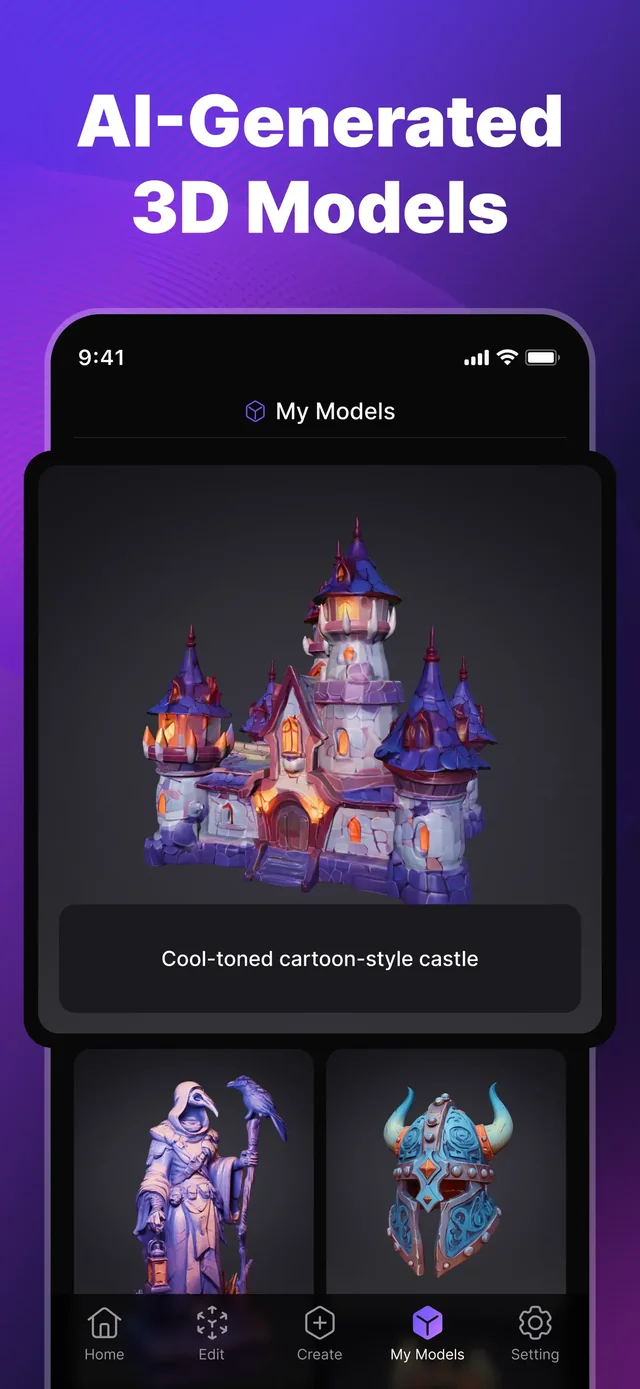 Tripo AI - 3D Model Generator App Store screenshot 4