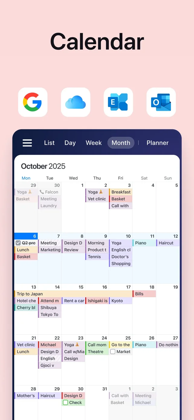 Calendars: Schedule Planner App Store screenshot 2