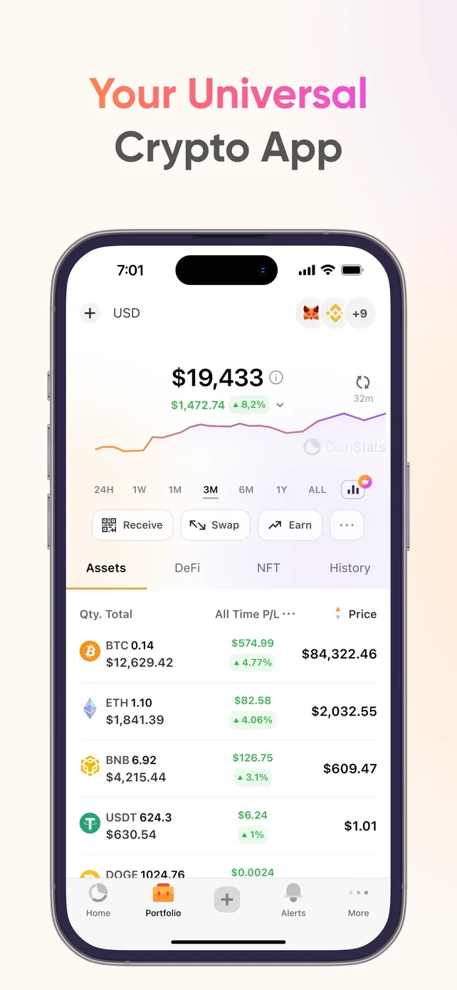 CoinStats: Crypto Portfolio App Store screenshot 1