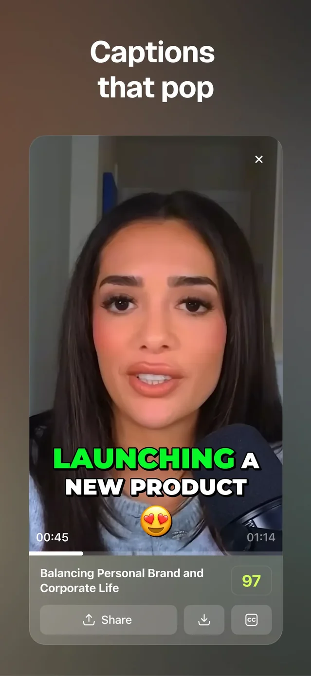 OpusClip - AI video clipping App Store screenshot 3