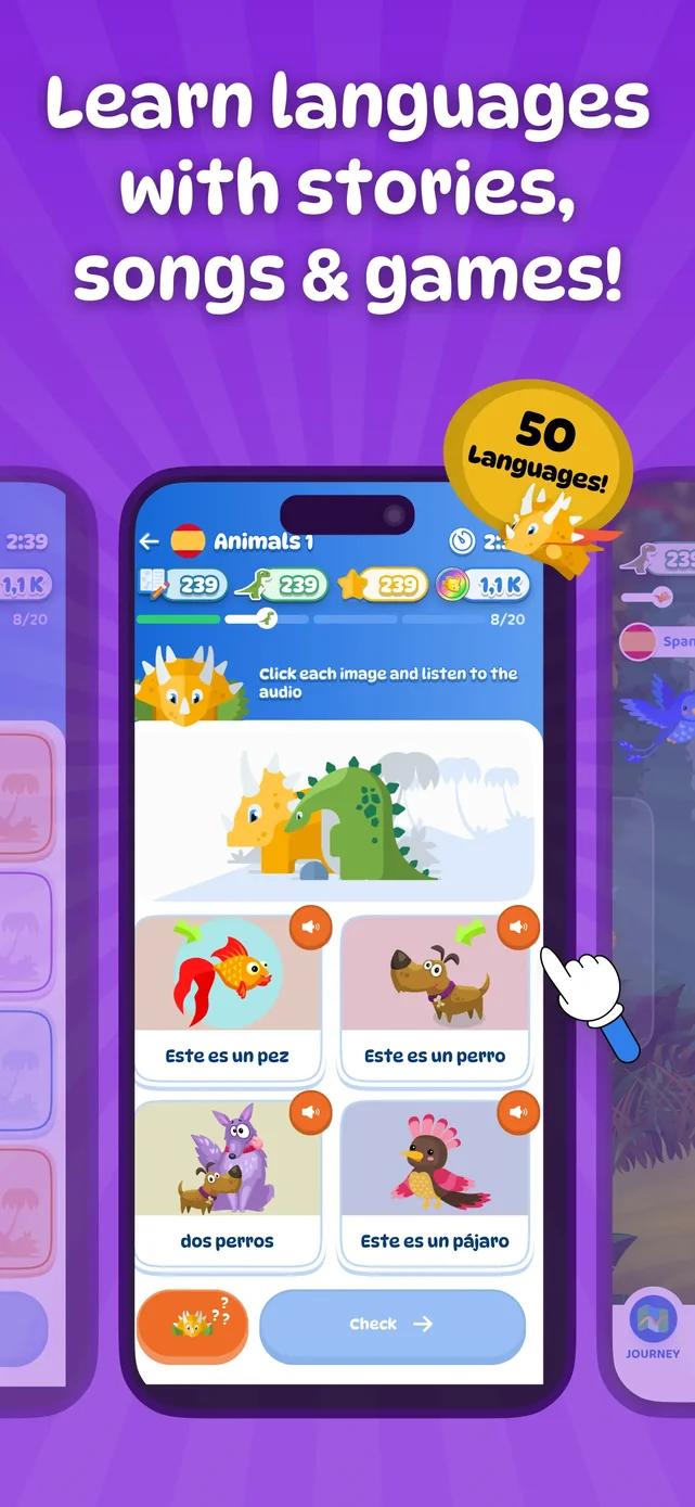 Dinolingo Kids Learn Languages App Store screenshot 1