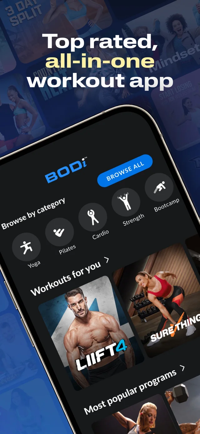 BODi Home Fitness & Workouts App Store screenshot 1