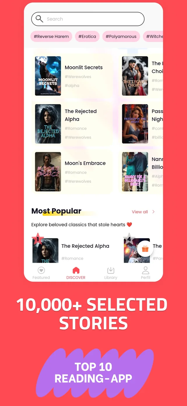 Fictio - Good Novels, Stories App Store screenshot 1